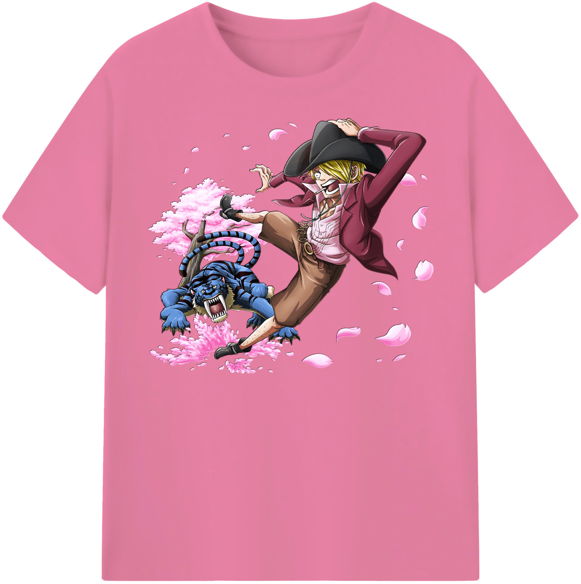 ワンピース サンジ ONE PIECE Sanji 綿100％半袖Tシャツ（フロントプリント）